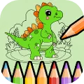 Lovely Dinosaurs Coloring Book