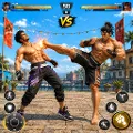 Bodybuilder Karate Fighting